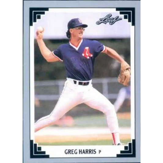 1991 Leaf #83 Greg Harris NM-MT Boston Red Sox Baseball Card - Baseball Card Single