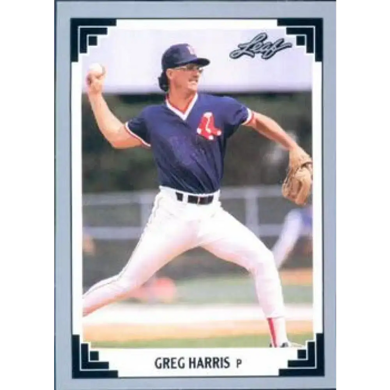 1991 Leaf #83 Greg Harris NM-MT Boston Red Sox Baseball Card - Baseball Card Single