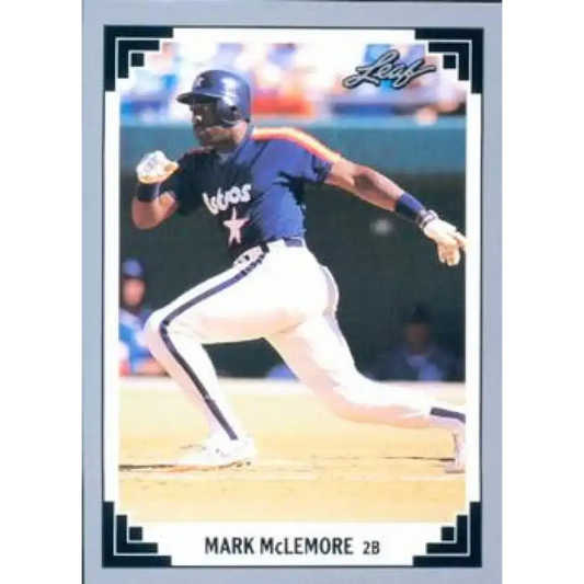 1991 Leaf #86 Mark McLemore NM-MT Houston Astros Baseball Card - Baseball Card Single