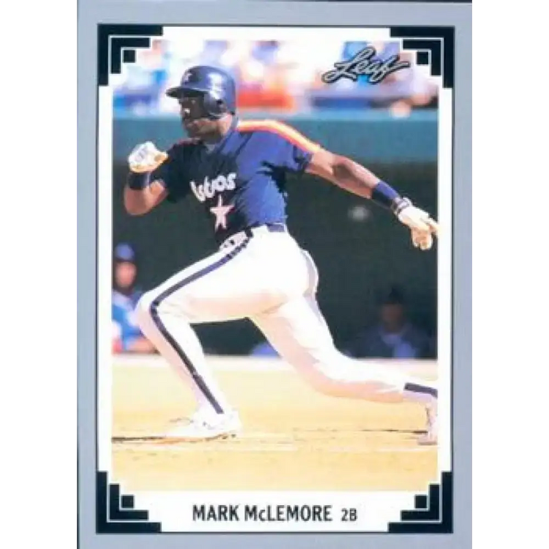 1991 Leaf #86 Mark McLemore NM-MT Houston Astros Baseball Card - Baseball Card Single