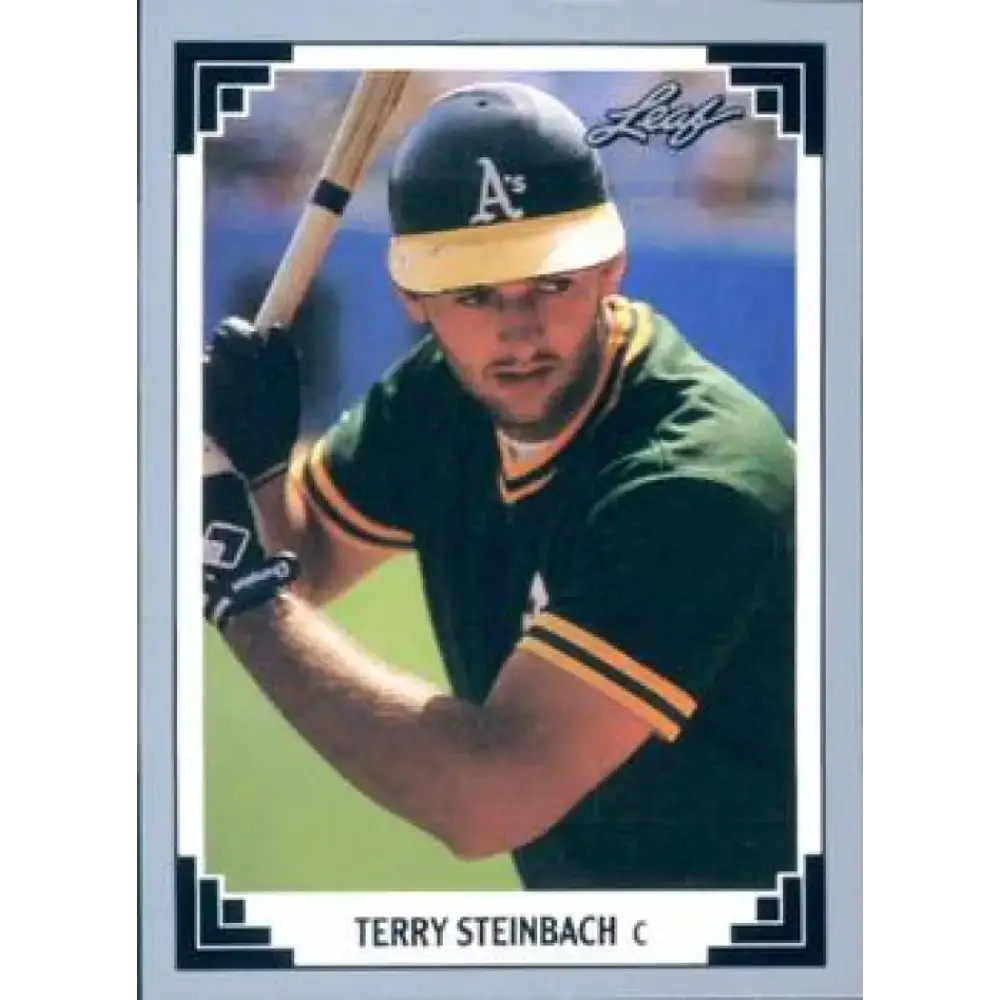 1991 Leaf #87 Terry Steinbach NM-MT Oakland Athletics Baseball Card - Baseball Card Single