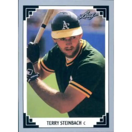 1991 Leaf #87 Terry Steinbach NM-MT Oakland Athletics Baseball Card - Baseball Card Single