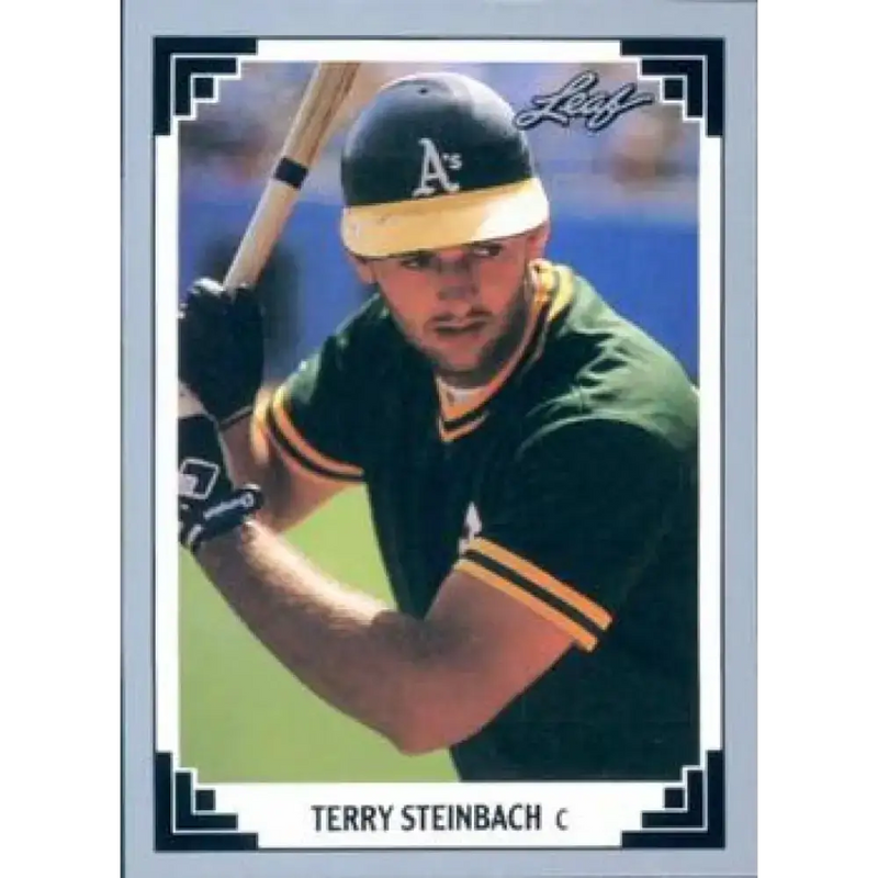 1991 Leaf #87 Terry Steinbach NM-MT Oakland Athletics Baseball Card - Baseball Card Single