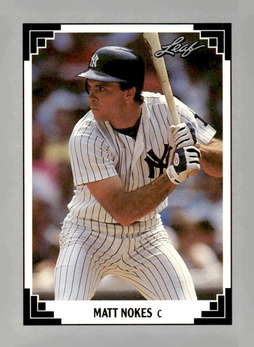 1991 Leaf #89 Matt Nokes - Baseball Card Single