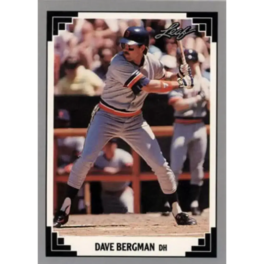 1991 Leaf #92 Dave Bergman NM-MT Detroit Tigers Baseball Card - Baseball Card Single