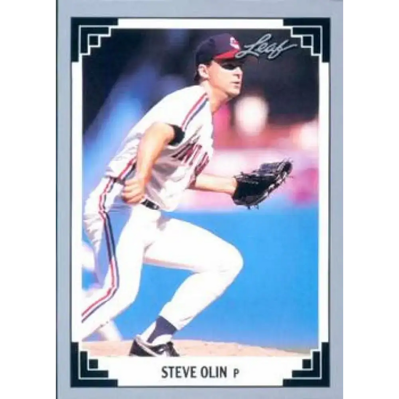 1991 Leaf #94 Steve Olin NM-MT Cleveland Indians Baseball Card - Baseball Card Single