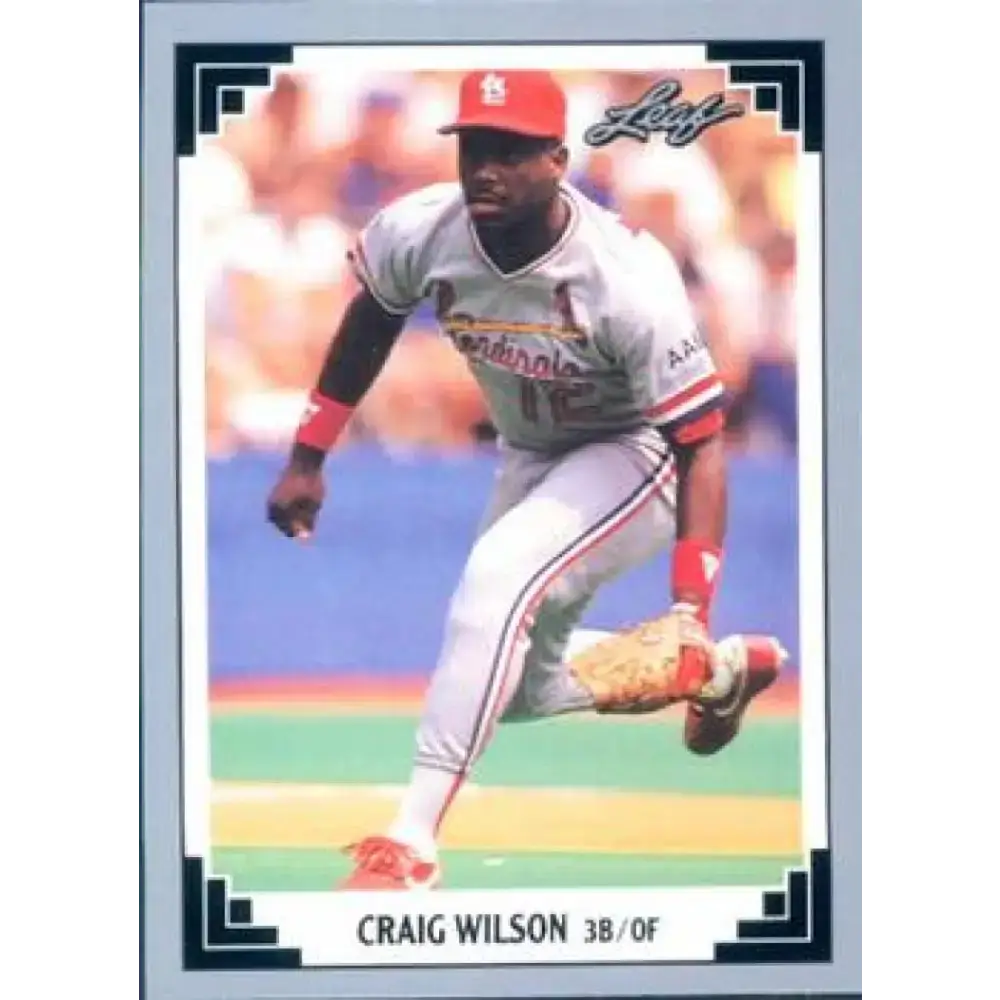 1991 Leaf #95 Craig Wilson NM-MT RC Rookie St. Louis Cardinals Baseball Card - Baseball Card Single