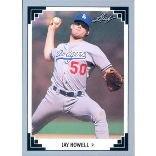 1991 Leaf #98 Jay Howell NM-MT Los Angeles Dodgers Baseball Card - Baseball Card Single
