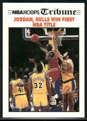 1991 NBA Hoops Tribune Magic Johnson Jordan Pippen Paxson #542 Basketball - Basketball Card Single