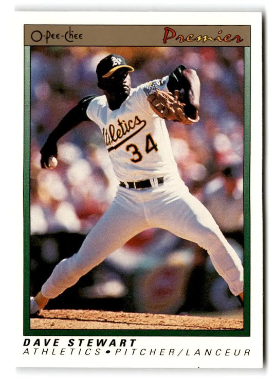 1991 O-Pee-Chee Premier #115 Dave Stewart - Baseball Card Single