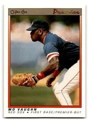 1991 O-Pee-Chee Premier #124 Mo Vaughn - Baseball Card Single