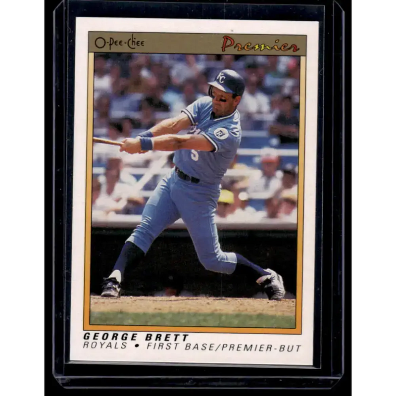1991 O-Pee-Chee Premier #14 George Brett NM-MT Kansas City Royals Baseball Card - Baseball Card Single