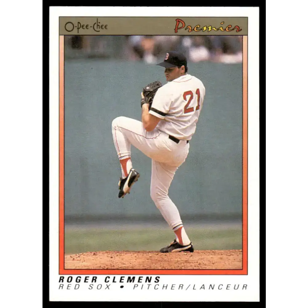 1991 O-Pee-Chee Premier #23 Roger Clemens EX/NM Boston Red Sox Baseball Card - Baseball Card Single