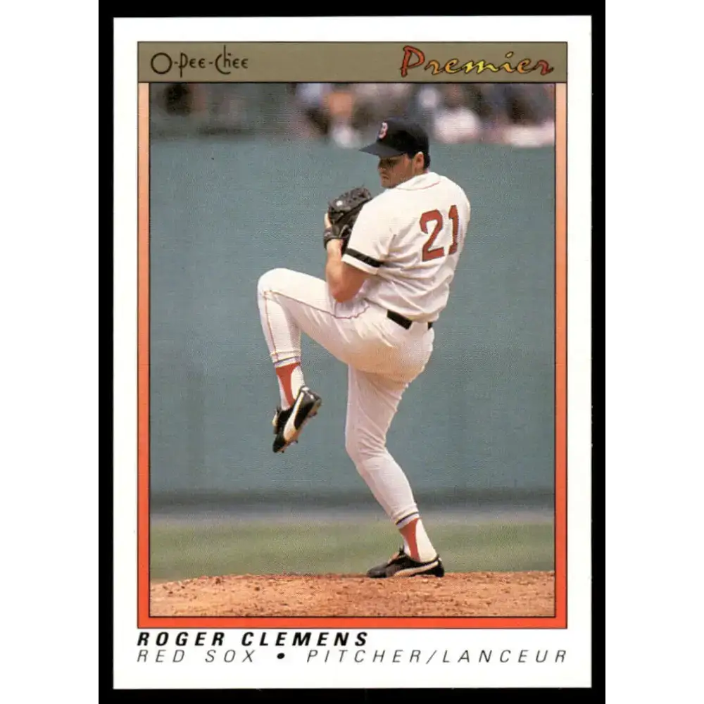 1991 O-Pee-Chee Premier #23 Roger Clemens EX/NM Boston Red Sox Baseball Card - Baseball Card Single
