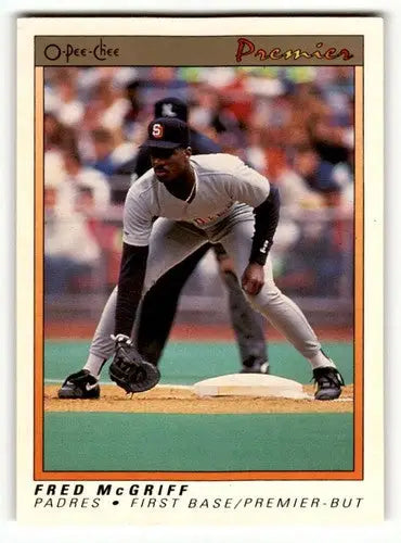 1991 O-Pee-Chee Premier Fred McGriff San Diego Padres baseball card