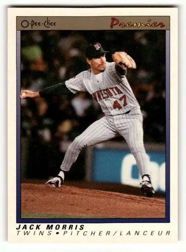 1991 O-Pee-Chee Premier #84 Jack Morris Minnesota Twins Baseball Car ID:56140 - Baseball Card Single