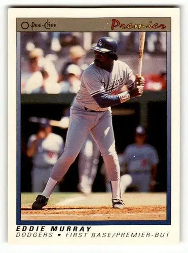 Eddie Murray baseball card from 1991 O-Pee-Chee Premier featuring Los Angeles Dodgers