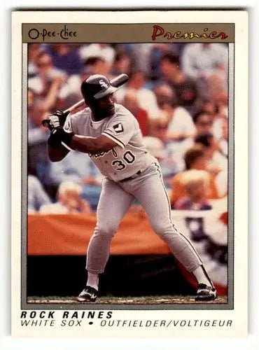 Vintage 1991 O-Pee-Chee Premier Tim Rock Raines Chicago White Sox baseball card
