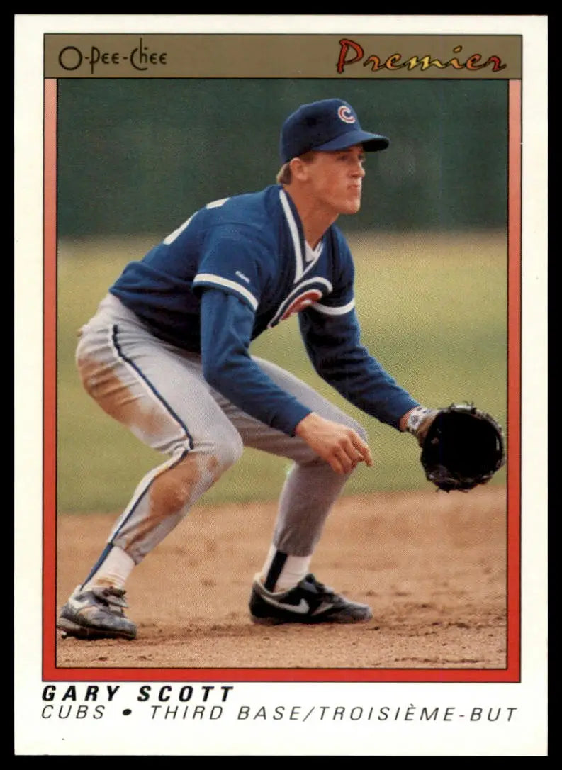 1991 O-Pee-Chee Premier Gary Scott 107 Chicago Cubs NM - Baseball Card Single
