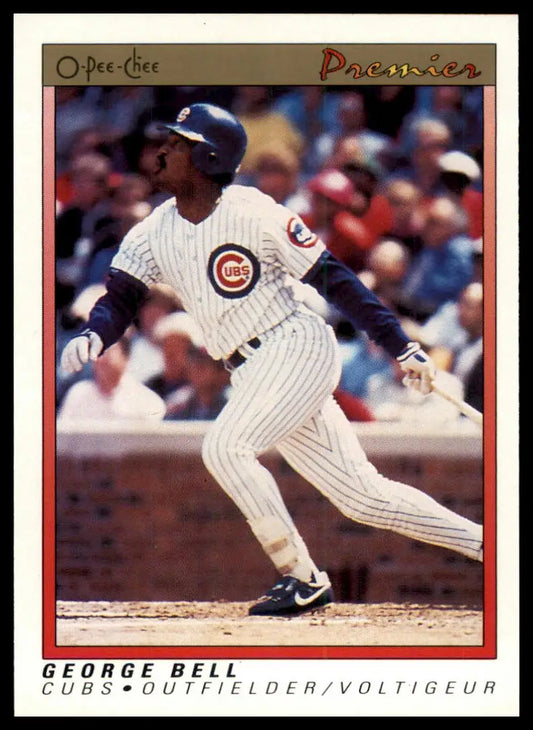 1991 O-Pee-Chee Premier George Bell 6 Chicago Cubs NM - Baseball Card Single