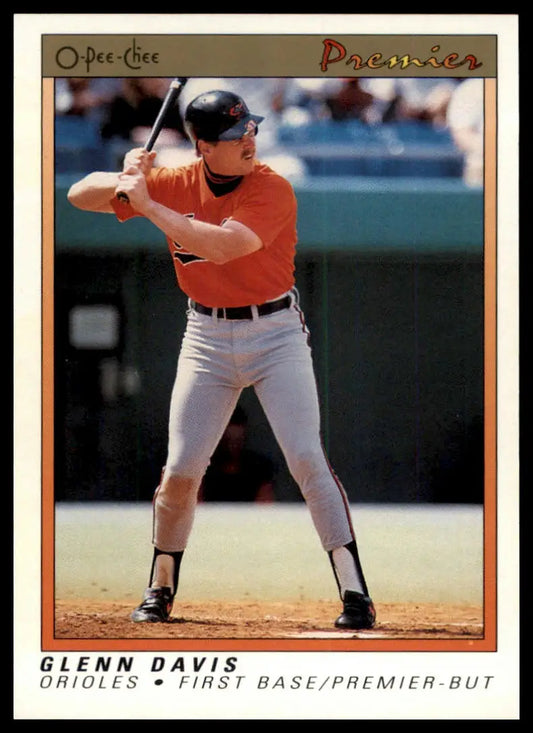 1991 O-Pee-Chee Premier Glenn Davis 30 Baltimore Orioles NM - Baseball Card Single