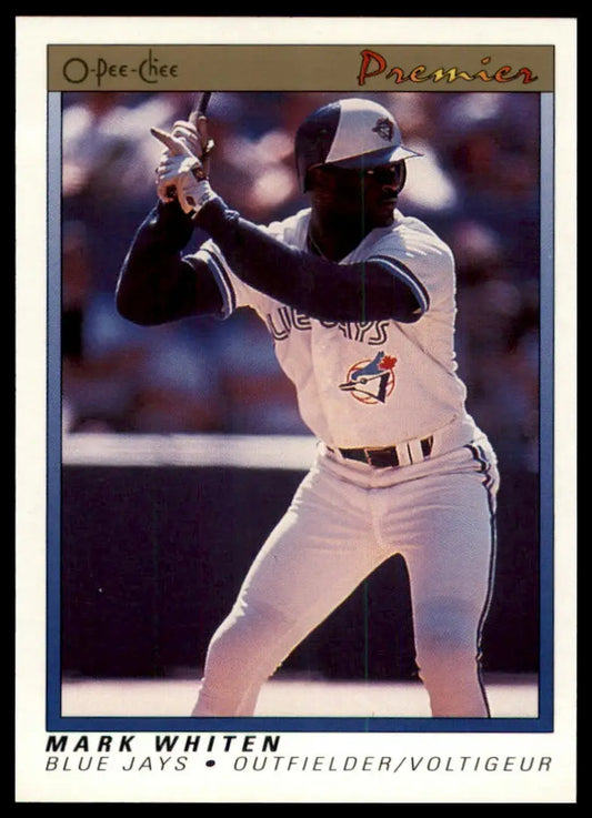 1991 O-Pee-Chee Premier Mark Whiten 127 Toronto Blue Jays NM - Baseball Card Single