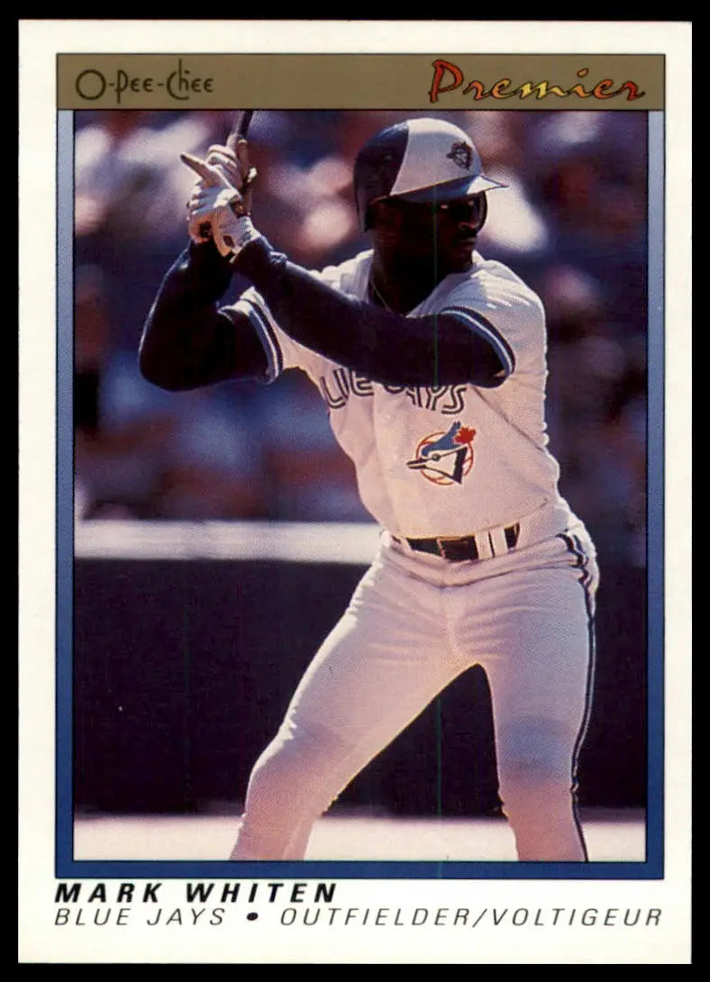 1991 O-Pee-Chee Premier Mark Whiten 127 Toronto Blue Jays NM - Baseball Card Single