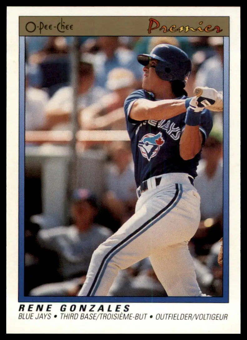 1991 O-Pee-Chee Premier Rene Gonzales 53 Toronto Blue Jays NM