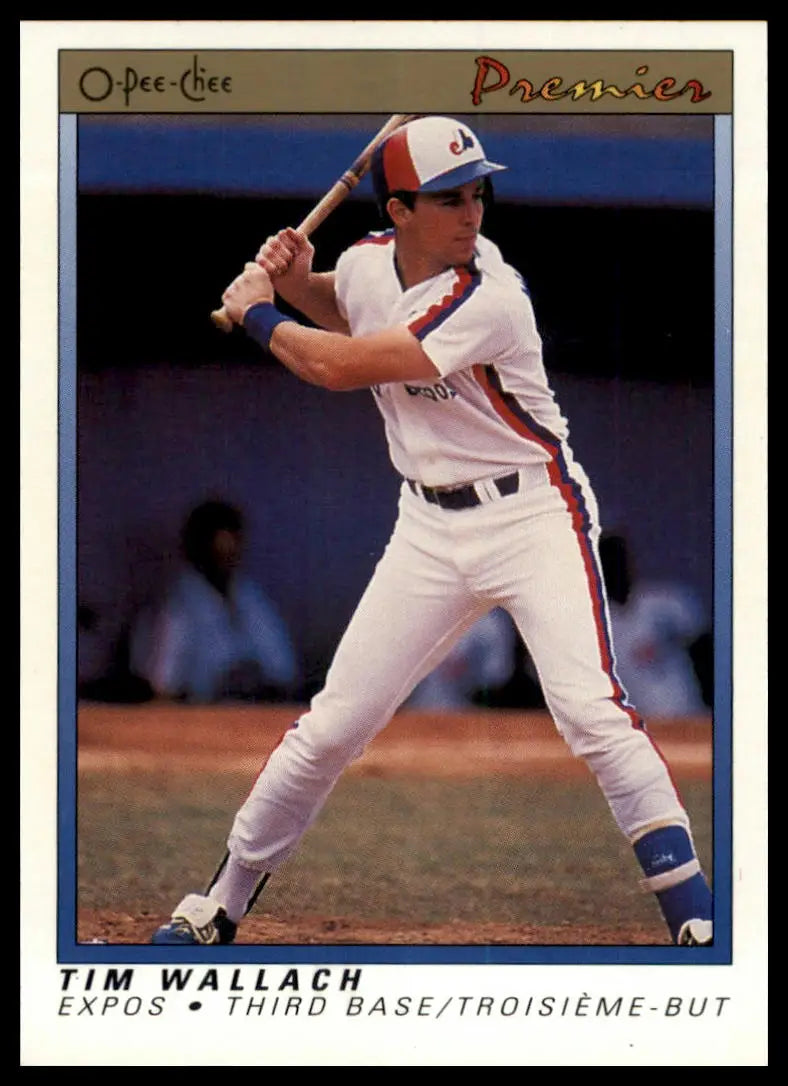 1991 O-Pee-Chee Premier Tim Wallach 125 Montreal Expos NM - Baseball Card Single