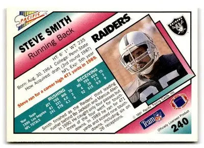 1991 Pacific #240 Steve Smith - Football Card Single