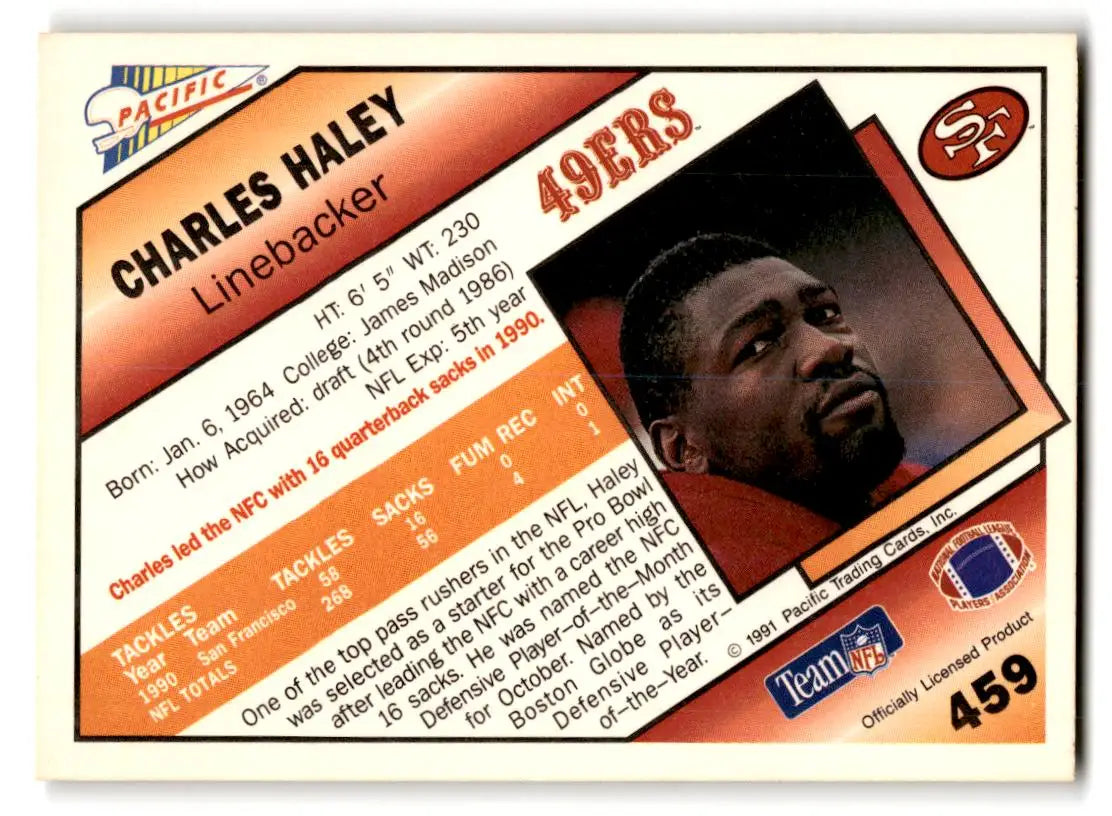 1991 Pacific #459 Charles Haley - Football Card Single