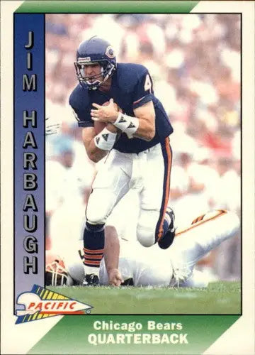 Original gloss Jim Harbaugh football card from 1991 Pacific #49 Simply Sandoval