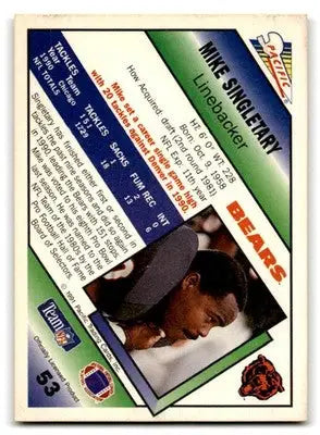 1991 Pacific #53 Mike Singletary - Football Card Single