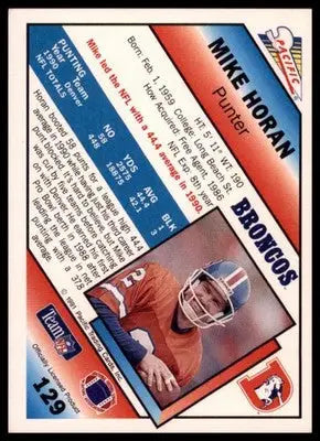 1991 Pacific Mike Horan 129 Denver Broncos