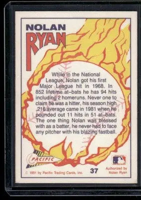1991 Pacific Nolan Ryan #37 Baseball - Baseball Card Single