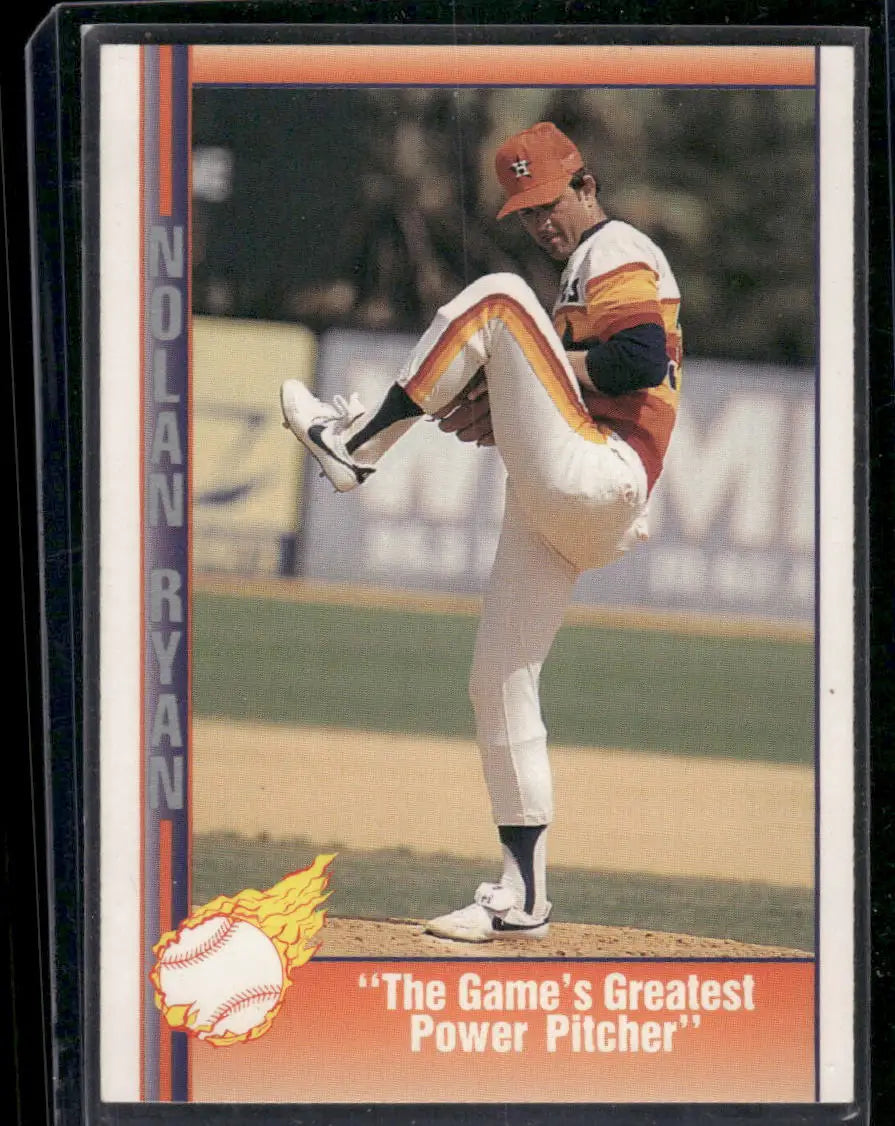 Pacific Nolan Ryan baseball card in clear sleeve from 1991 Pacific Nolan Ryan #38