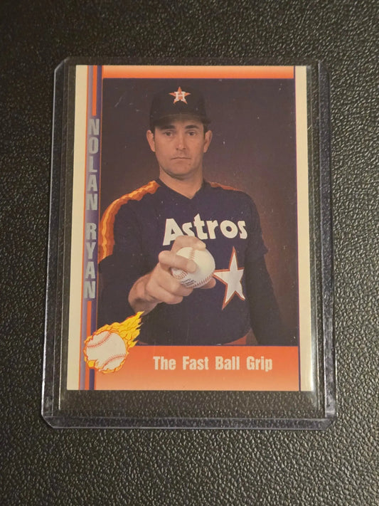 Nolan Ryan baseball card in protective sleeve from 1991 Pacific Nolan Ryan Texas Express I #41
