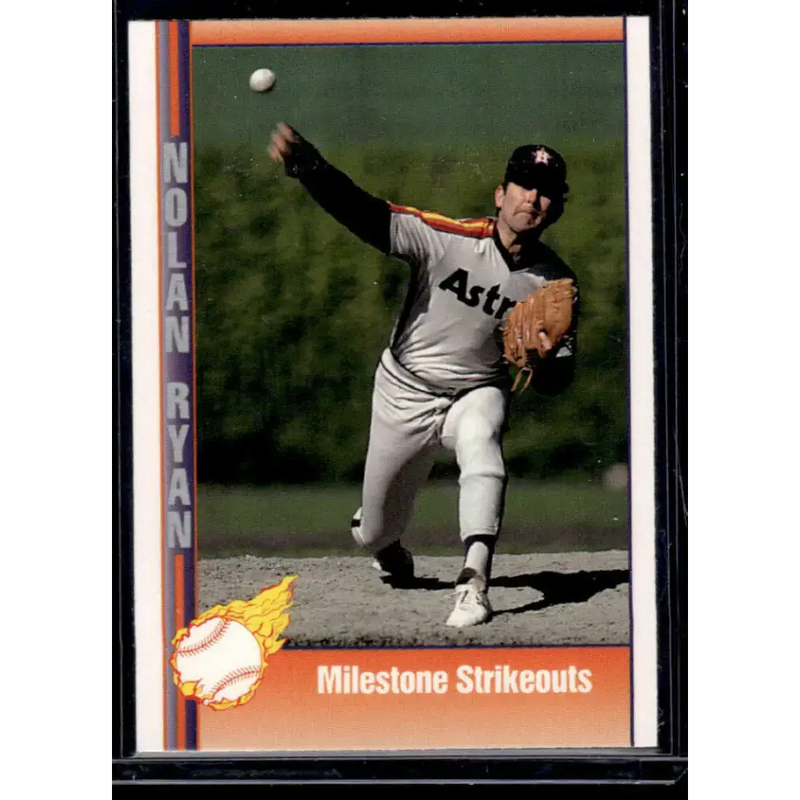 1991 Pacific Nolan Ryan Texas Express I #49 Milestone Strikeouts NM-MT Baseball Card - Baseball Card Single