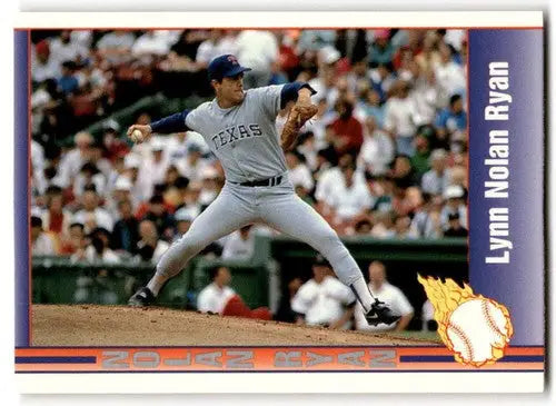Original gloss baseball card featuring Nolan Ryan Texas Express from 1991 Pacific series