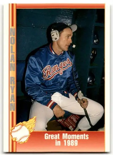 Nolan Ryan baseball card from 1991 Pacific Ryan Texas Express I Great Moments series