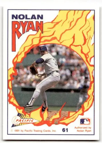 Nolan Ryan baseball card from 1991 Pacific Ryan Texas Express series with NM-MT condition