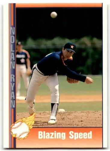 Pacific Ryan Texas baseball card featuring Nolan Ryan Texas Express blazing speed NM-MT