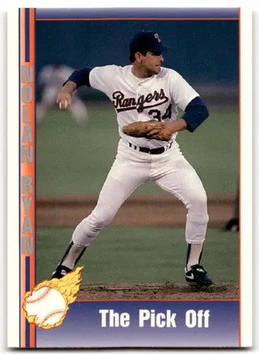 Nolan Ryan baseball card from 1991 Pacific Ryan Texas Express series with Rangers ID 42833