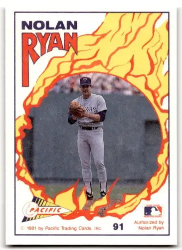 1991 Pacific Ryan Texas Express I Ryan Texas Express baseball card featuring Nolan Ryan