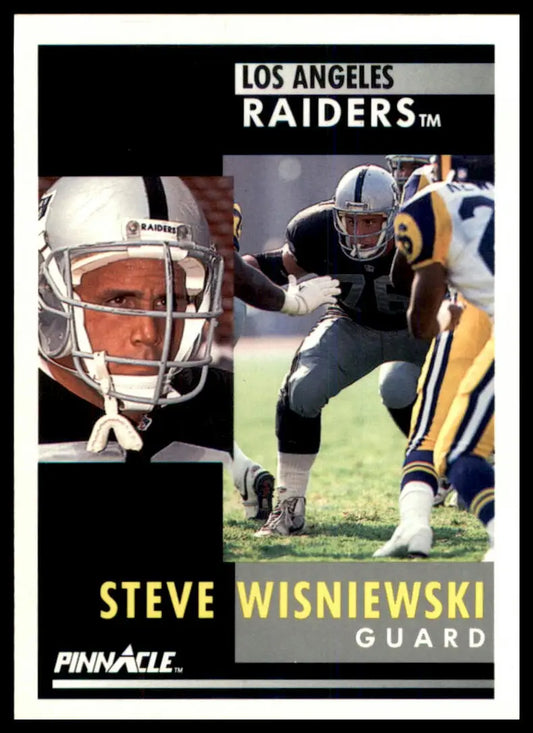 1991 Pinnacle Steve Wisniewski 268 Los Angeles Raiders NM - Football Card Single