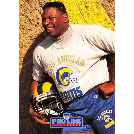 1991 Pro Line Portraits #101 Jackie Slater EX-NM Los Angeles Rams Football Card - Football Card Single