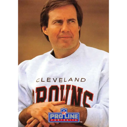 1991 Pro Line Portraits #115 Bill Belichick EX-NM RC Rookie Cleveland Browns Football Card - Football Card Single