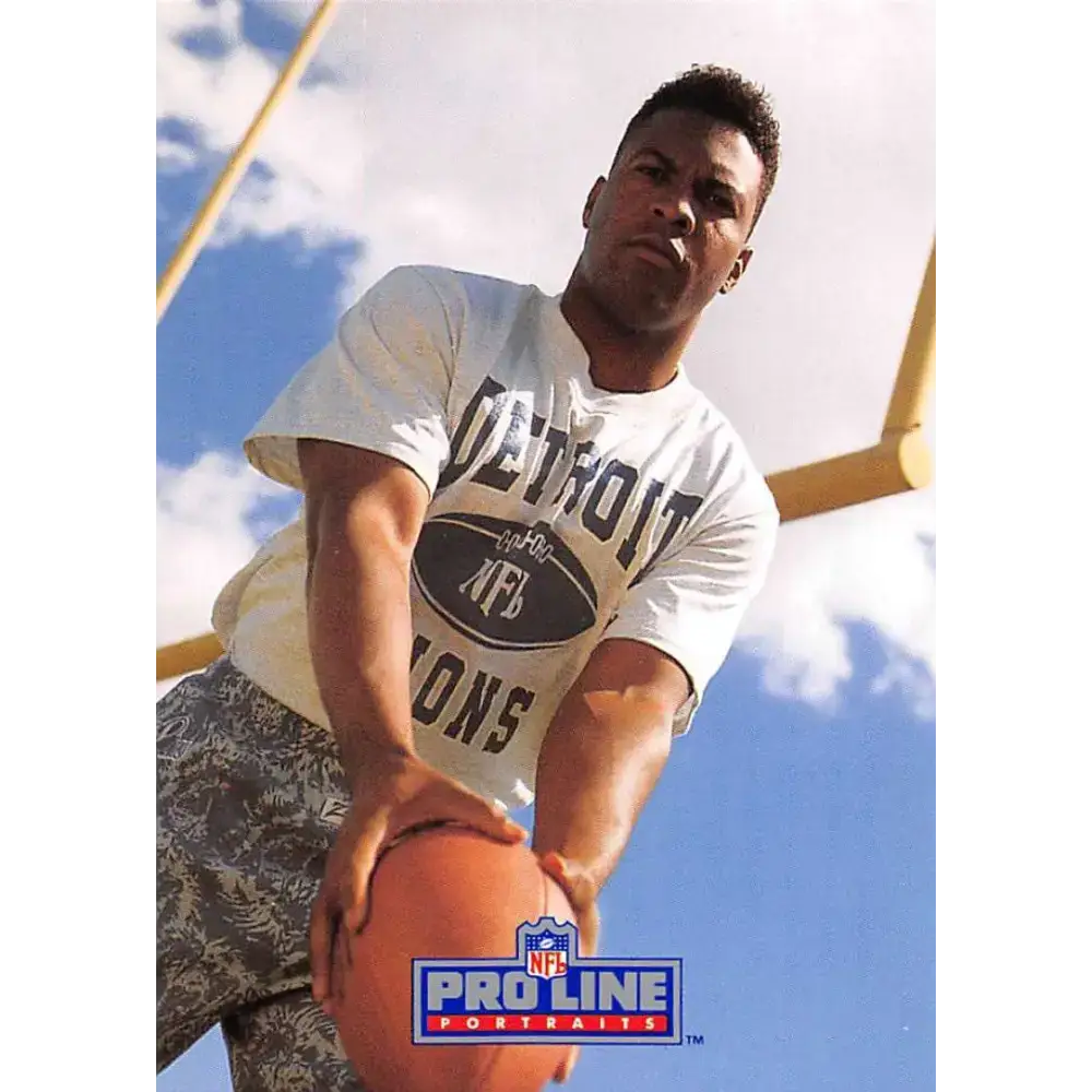 1991 Pro Line Portraits #124 Rodney Peete EX-NM Detroit Lions Football Card - Football Card Single