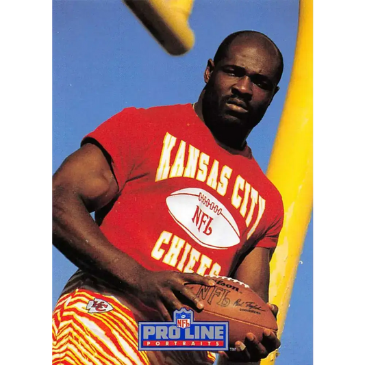 1991 Pro Line Portraits #127 Christian Okoye EX-NM Kansas City Chiefs Football Card - Football Card Single