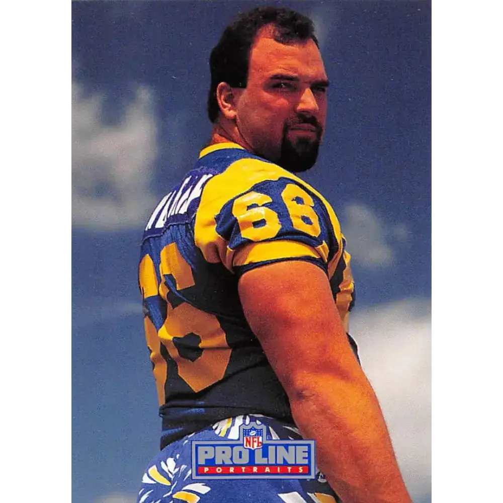 1991 Pro Line Portraits #129 Tom Newberry EX-NM Los Angeles Rams Football Card - Football Card Single
